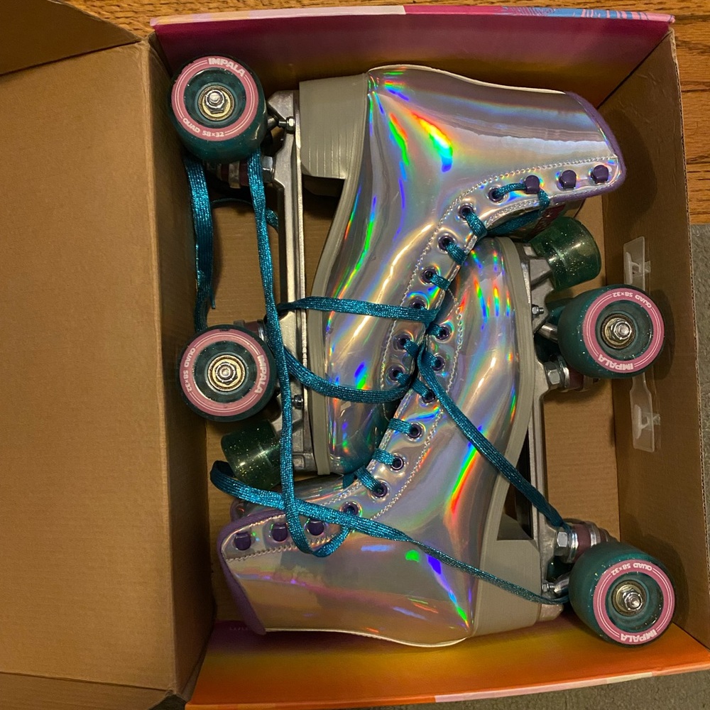 Holographic Impala Roller Skates